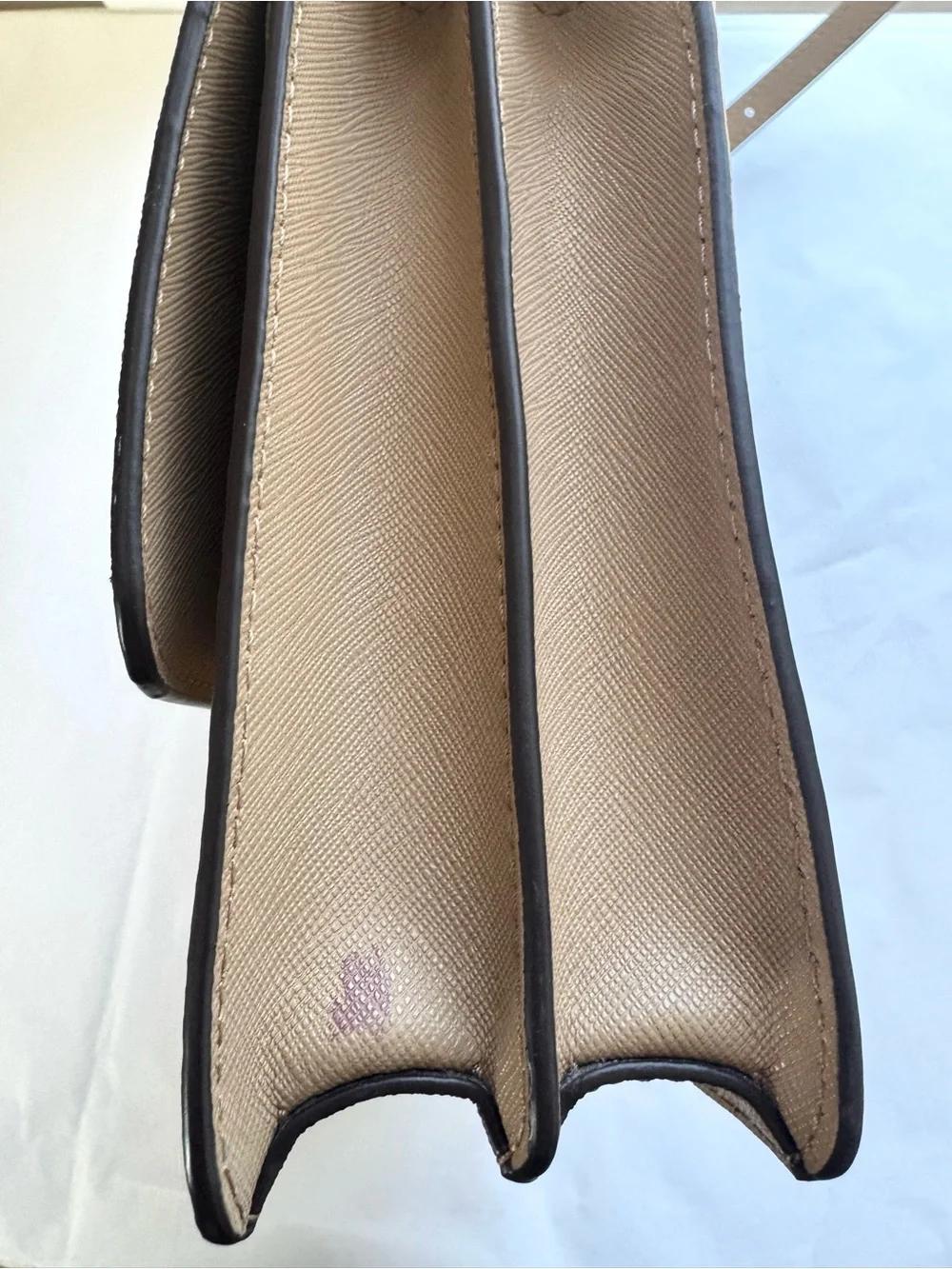 Michael Kors Daniela Saffiano Leather Crossbody Bag Gold Chain